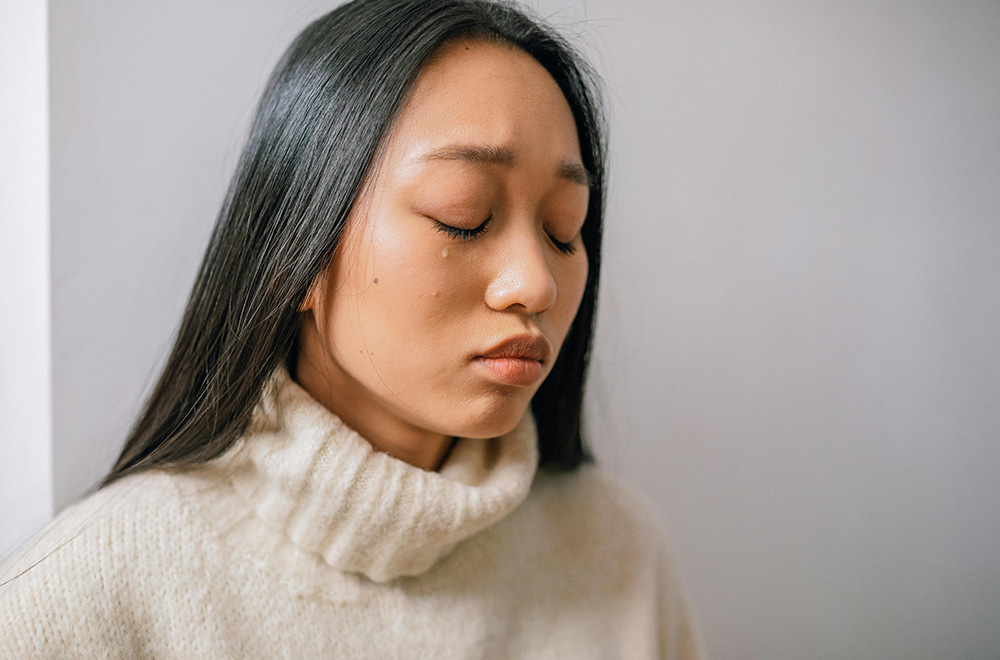 woman crying