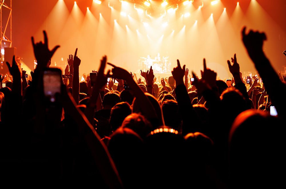 party with strobe lights