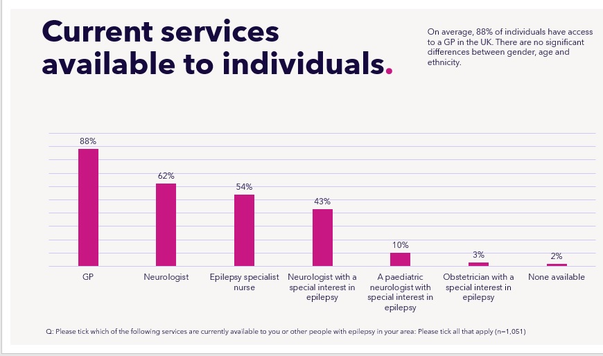 Chart showing access to current services