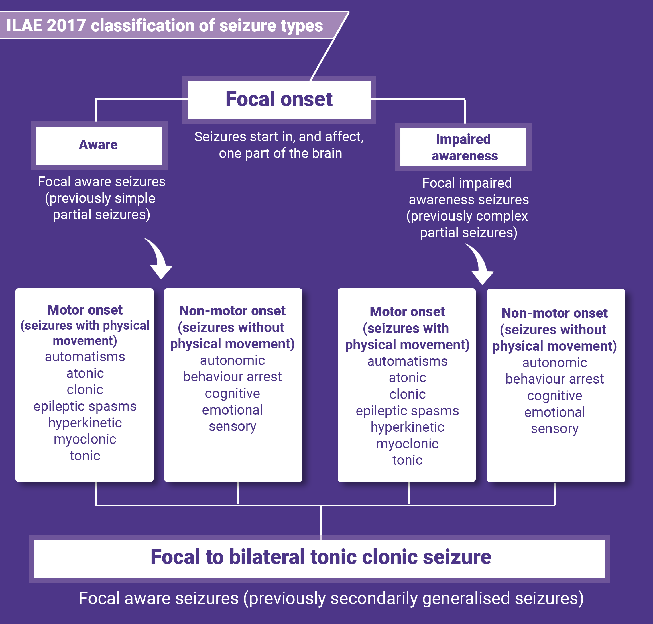 types of seizures