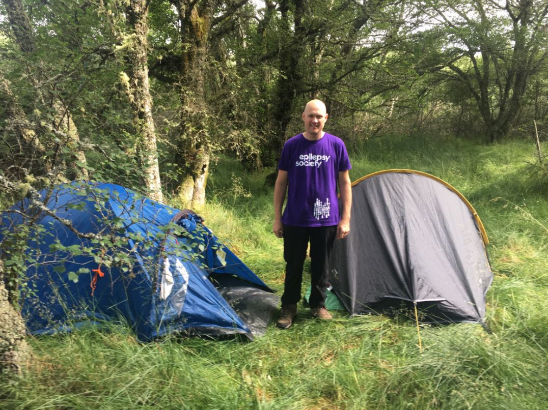 Stuart on a camping trip