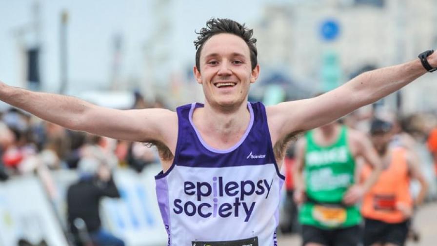 Brighton Marathon participant