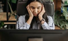 stressed female student