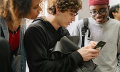 students socialising