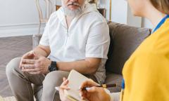 man and female carer