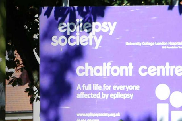 The Chalfont Centre sign at Epilepsy Society