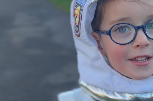 Jaxon in his space outfit