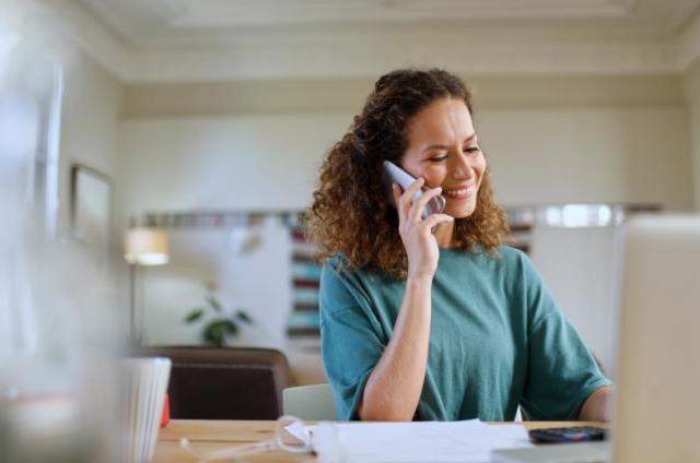 woman on phone